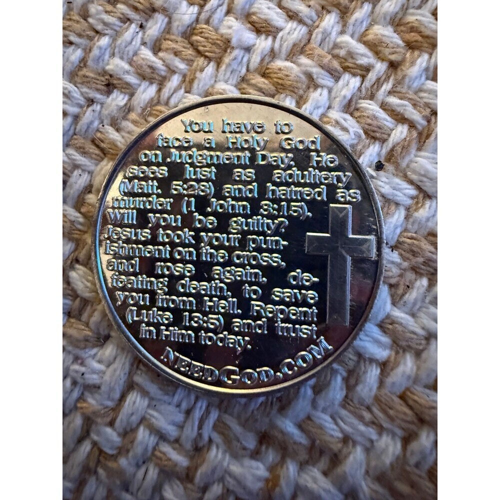 Ten Commandments Religious Pocket Token Coin